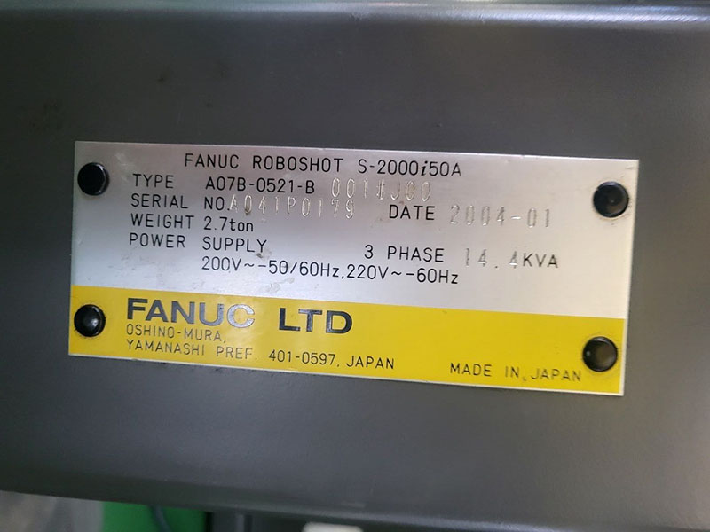 FANUC ROBOSHOT S-2000i50A